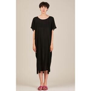 Priory Cotton Midi Dress M/L Black NEW